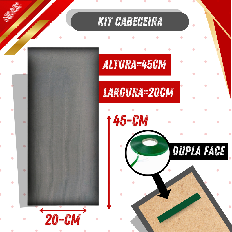 Imagem do produto Kit 10 Placas de Cabeceira Modular Estofada 45X20 cm Cama Solteiro Casal Queen King Envio Rápido 2