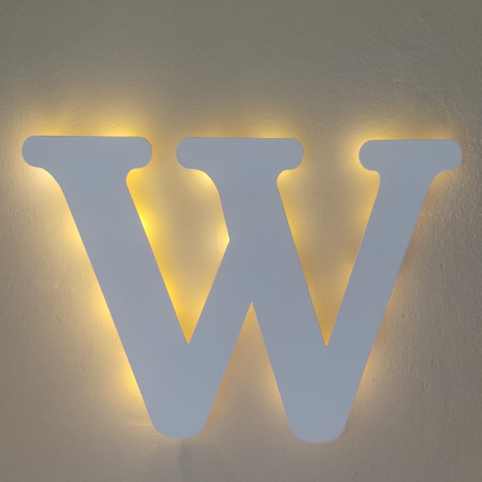 Letra Luminosa com Led Decoração Personalizada e Iluminada Luxo Premium ...