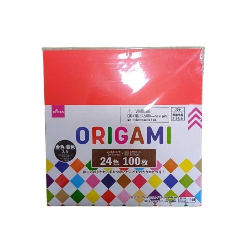 Papel Origami 100 Folhas 24 Cores 15x15 Cm Tsuru Avião Japão | Shopee ...