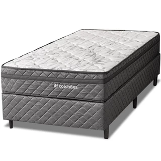 Cama Box com Colchão Solteiro Ortopédico Espuma D45 Extra Firme 78x188cm BF Colchões