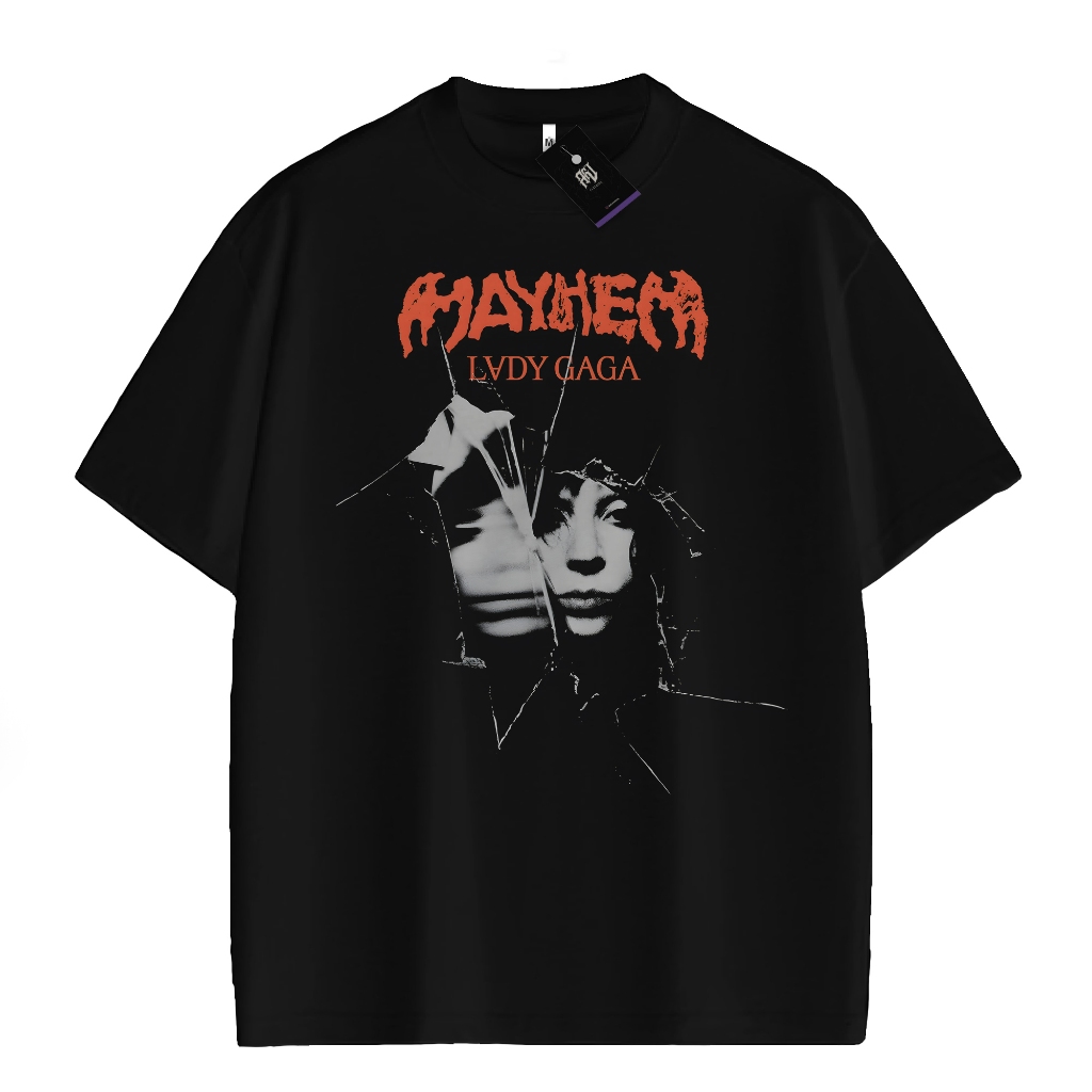 Camiseta Lady Gaga Mayhem Glass Oversized 2025 LG7 100% Algodão