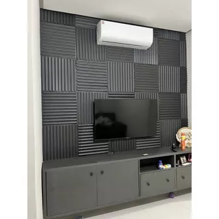 Kit 20 placas PVC 3D revestimento de parede decorativa 50x50 cm
