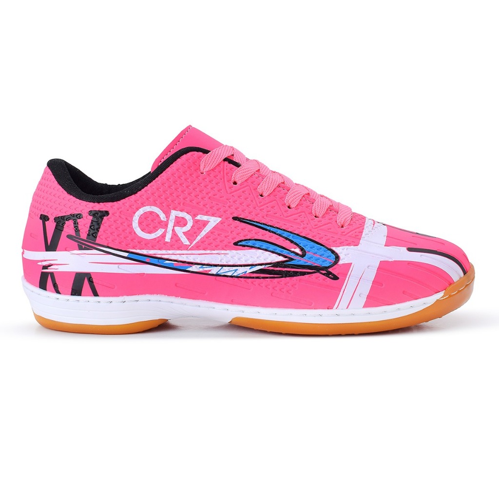 Chuteira Futsal Allads CR7 Rosa Quadra Salão com Solado Costurado Envio ...