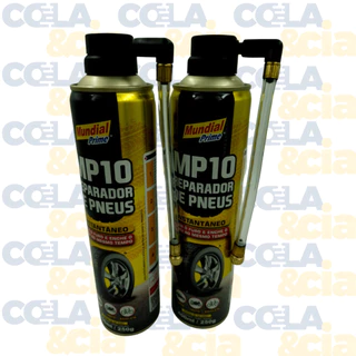Kit 2 Reparador De Pneus Mundial Prime MP10 400ml, Enche E Veda O Furo em Oferta na Shopee