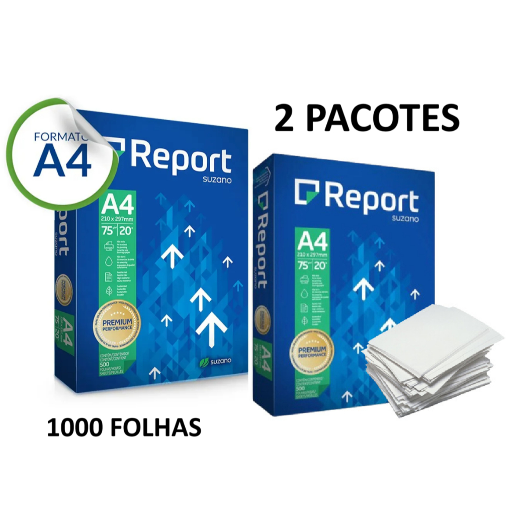 Papel A4 Folha de Papel Sulfite 2 Pacotes 1000 folhas | Shopee Brasil