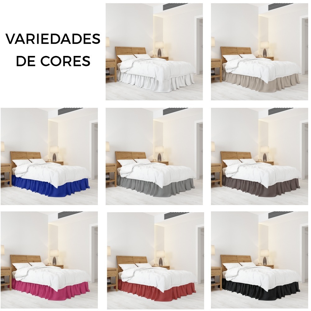 Saia Para Cama Box Tamanho Universal a melhor saia box (Casal, Queen e ...