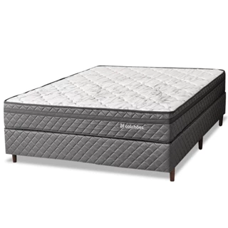 Cama Box com Colchão Queen Ortopédico Espuma D45 Extra Firme 158x198cm BF Colchões