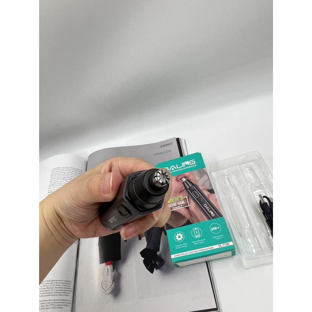 Aparador De Pelos Nariz Orelha Daling DL-7106 Recarregavel Usb Portatil |  Shopee Brasil