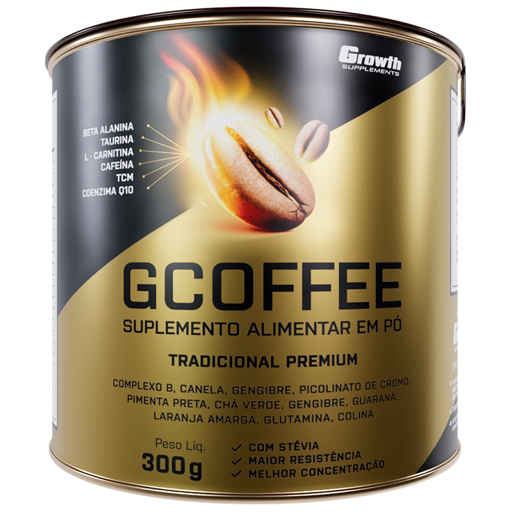 GCoffee Growth - Super Café Termogênico - 300g - Growth Supplements ...