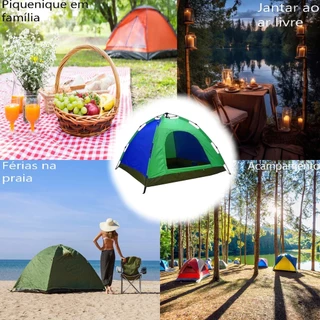 Barraca Camping 2-4 Lugares Monta Sozinha Automática Acampar em Oferta na Shopee