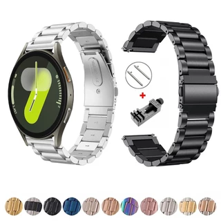 Pulseira de 20mm Metal Elos de aço inox para Smartwatch Galaxy Watch 7 40mm e 44mm de Engate Rapido