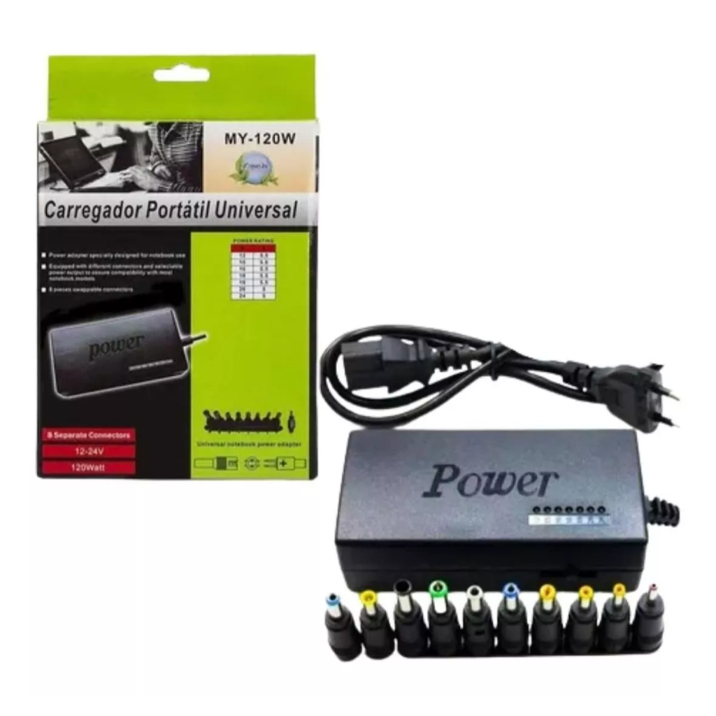 Fonte Universal Notebook Adaptador Carregador 12-24v 120w