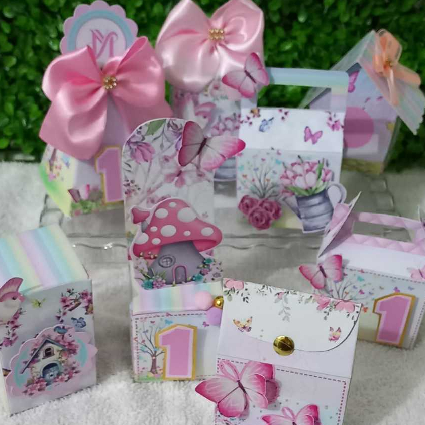 JARDIM ENCANTADO KIT LEMBRANCINHAS 30 E 50 CAIXINHAS PERSONALIZADAS ...