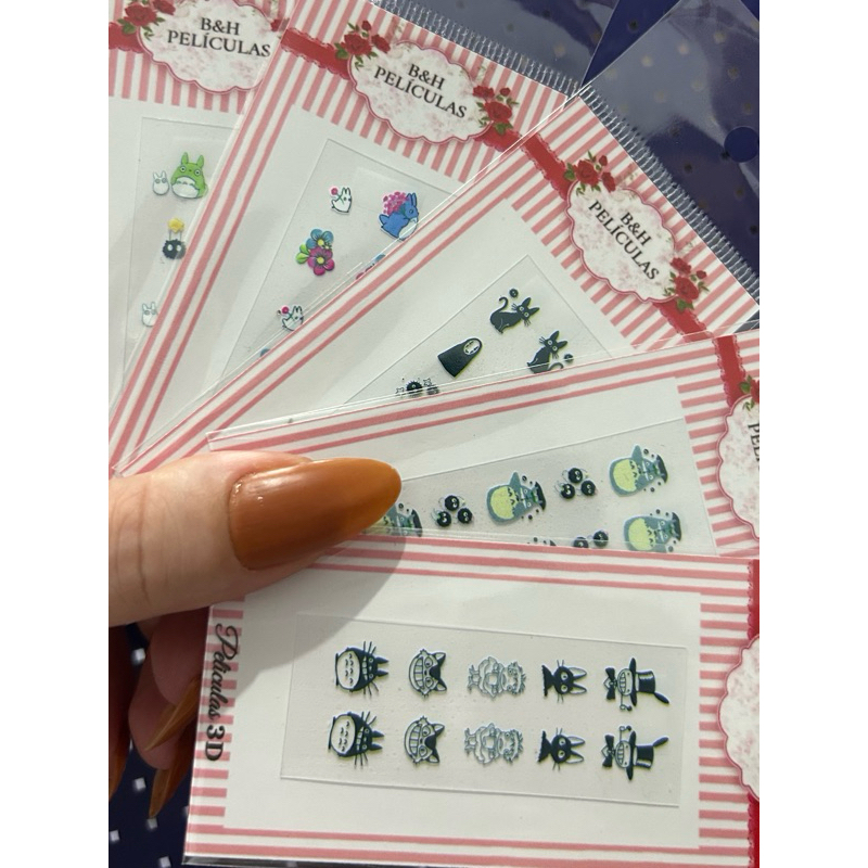 30 Adesivos de unha 3D ( STUDIO GHIBLI / TOTORO )