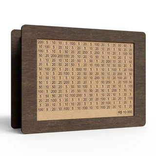 Cofre Desafio 10 Mil Mdf Guardar Dinheiro Porta Moedas Caixa De Dinheiro em Oferta na Shopee