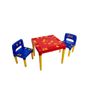 Mesa Mesinha Infantil Didática Educativa Com 2 Cadeiras