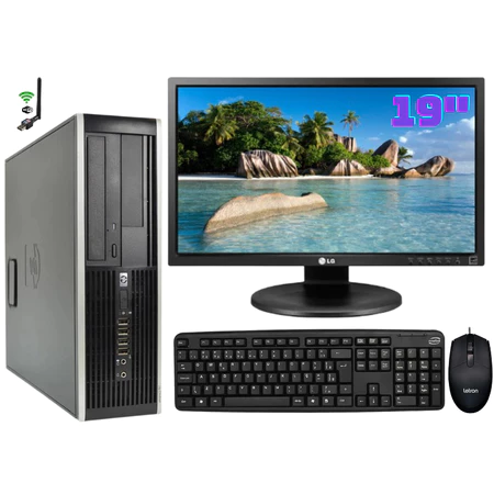 Computador Completo HP 8gb Ram 500gb Amd A8 5500 Tela Grande 19 Teclado Mouse Wifi