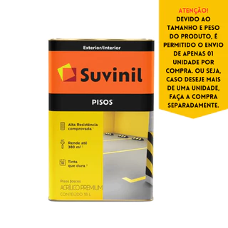 Tinta Acrílica Para Pisos Fosca Suvinil Escolha A Cor 18L