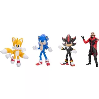 Boneco Articulado 12cm -Sonic 3: O Filme - Sonic, Shadow, Tails ou Ivo Robotnik - Escolha o favorito em Oferta na Shopee