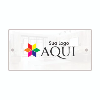 Placa Em Acrílico Logo Logotipo Impressão Uv 50x30cm Porta Escritório