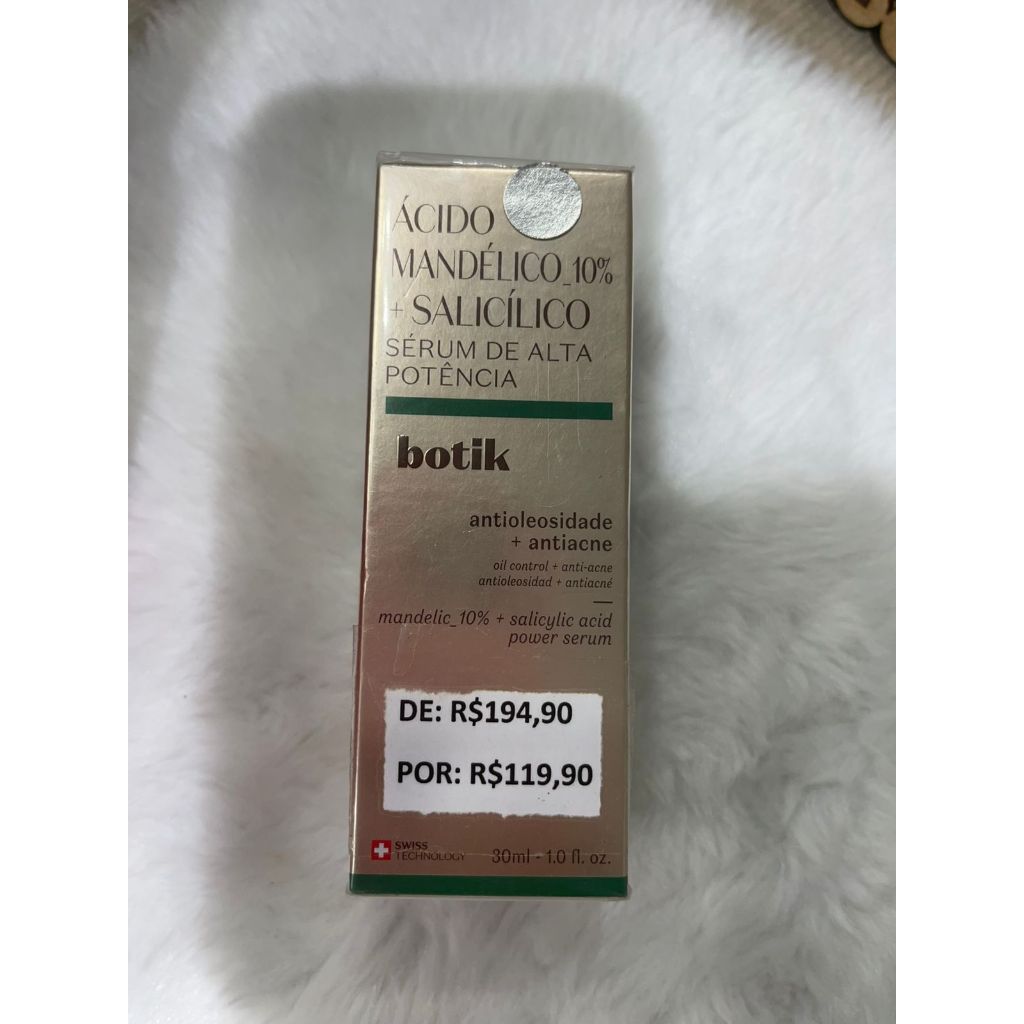 OBoticario ácido mandélico=salicílico sérum de alta potência botik 30ml ...