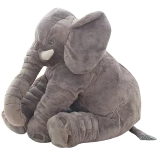 Almofada Elefante Pelúcia 90cm Gigante Soft Travesseiro Antialérgico Médio 60cm