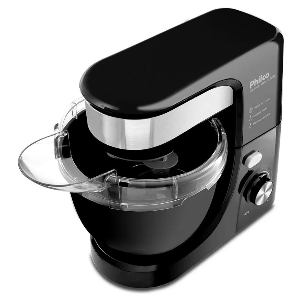 Batedeira Planetária Philco Turbo 360° Preta 700W Massa Leve