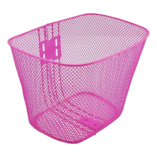 Cesta Cestinha Cores rosa Aramada Bicicleta Aro 16 C/suporte Bike s/ haste