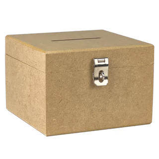 Cofrinho de Madeira Em Mdf Cofre Com Furo Para Notas Moedas e Fecho Para Cadeado em Oferta na Shopee