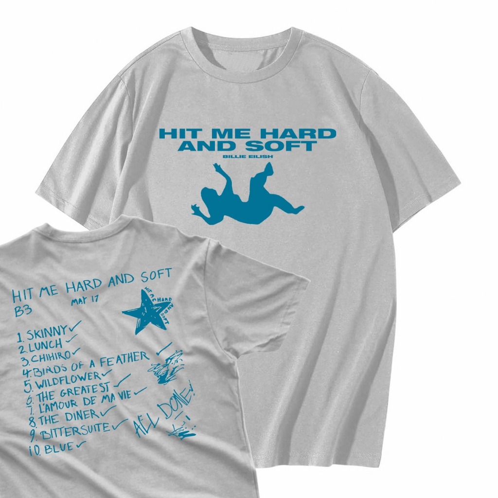 Camiseta Unissex Billie Eilish Hit Me Hard And Soft | Shopee Brasil