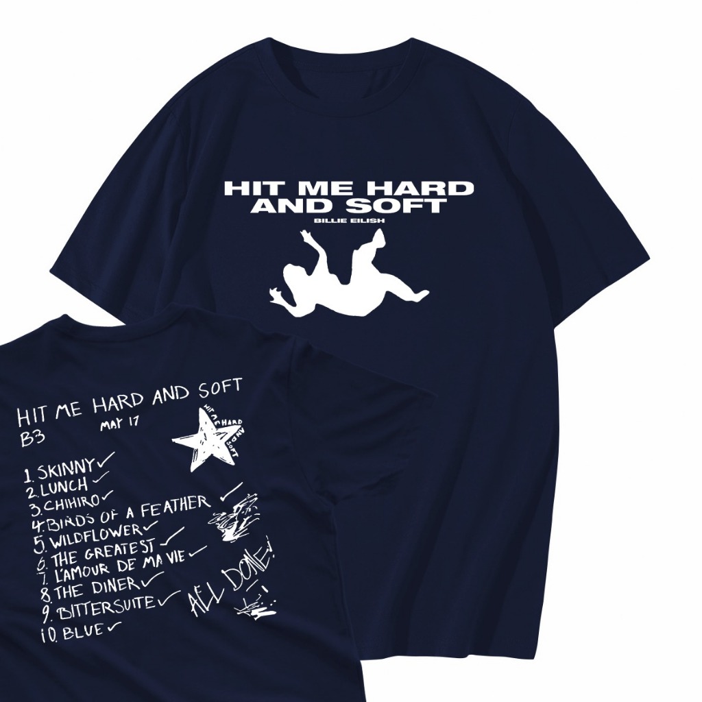 Camiseta Unissex Billie Eilish Hit Me Hard And Soft | Shopee Brasil