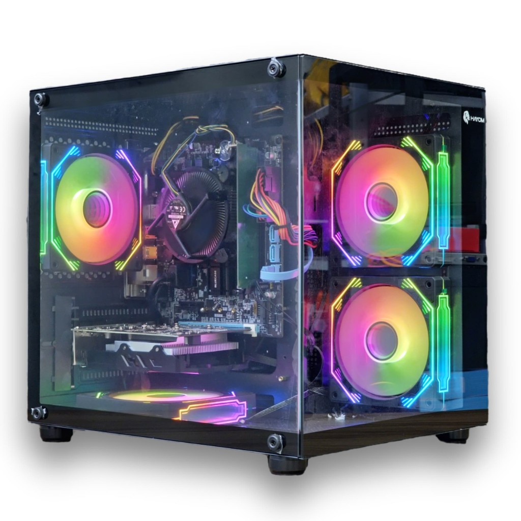 PC Gamer Intel 8a Geração | Até 32Gb de RAM DDR4 e 1Tb SSD | Gabinete Aquário | RX 580 e GTX 1660 Super Opcionais