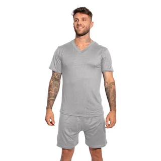 Pijama Liso Masculino Manga Curta Short Linha Noite Suede em Oferta na Shopee