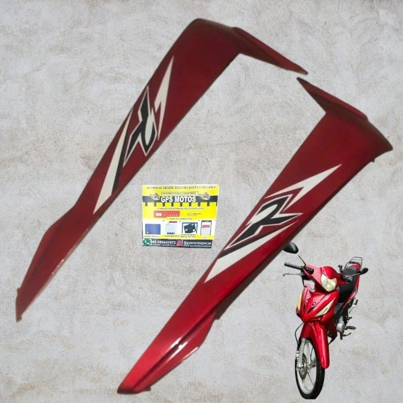 kit Carenagem Phoenix + Shineray Externa Wy48q2 Vermelho Dianteira ...
