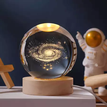 Luminária de Mesa de LED 3D Criativa Luz Noturna Decorativa bola de cristal