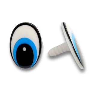 Olho Chapado Com Pino Azul + Travas - 20 Unids. De Cada em Oferta na Shopee