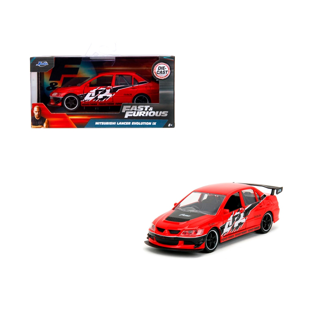 Miniatura Velozes e Furiosos MITSUBISHI LANCER EVOLUTION 9 "Sean" 1/32 11cm Jada