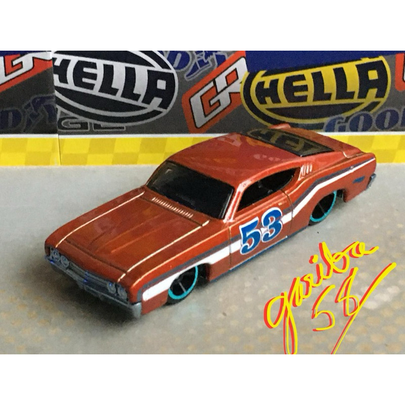 HOT WHEELS ‘69 FORD TORINO TALLADEGA 2021 ORANGE AND BLUE SERIES GARIBA58