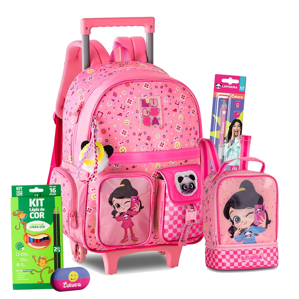 Kit Mochila Lancheira Luluca Nova Coleção 2025 Kids Meninas Fofa ...
