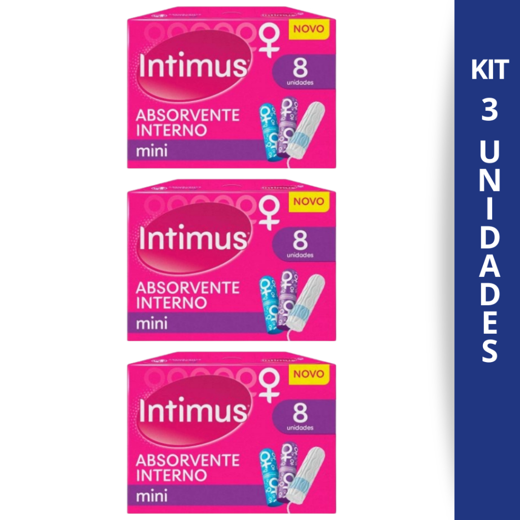 Kit 3 Absorvente Interno Intimus Mini Com 8Un | Shopee Brasil