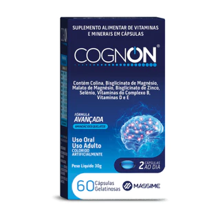 Cognon 1000mg - Foco e Concentração - 60 Cápsulas Massime em Oferta na Shopee
