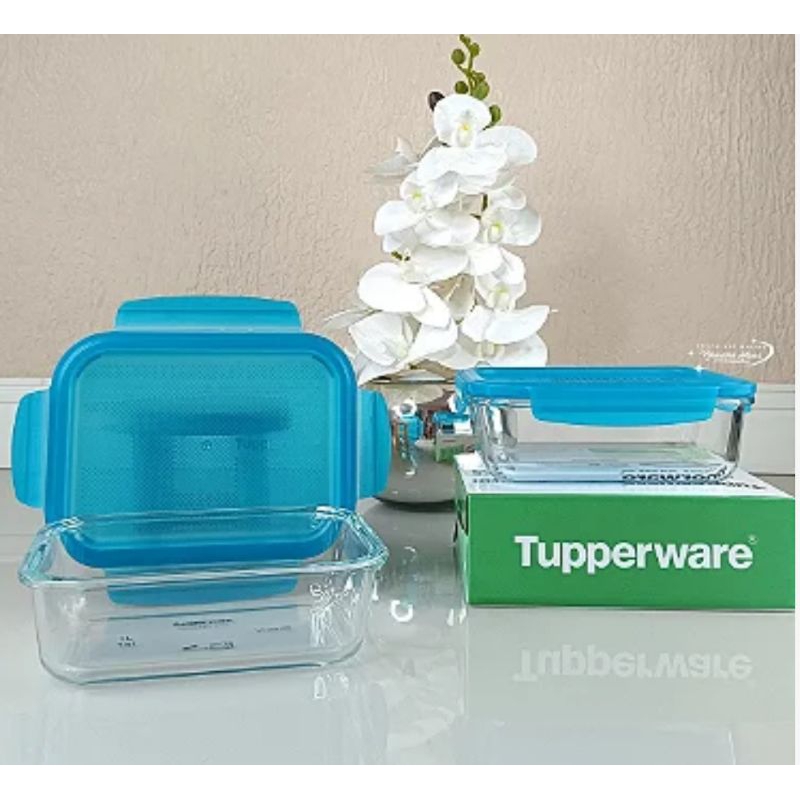 Tupperware travessa Premia glass 1L | Shopee Brasil