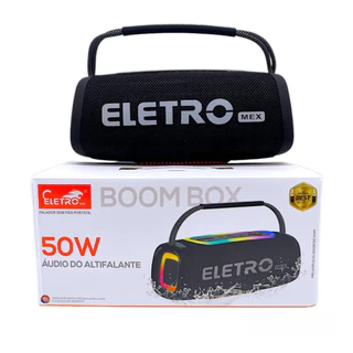 Caixa de som Portátil Boombox 50w - EL-1063 - Eletromex - Panda em Oferta na Shopee