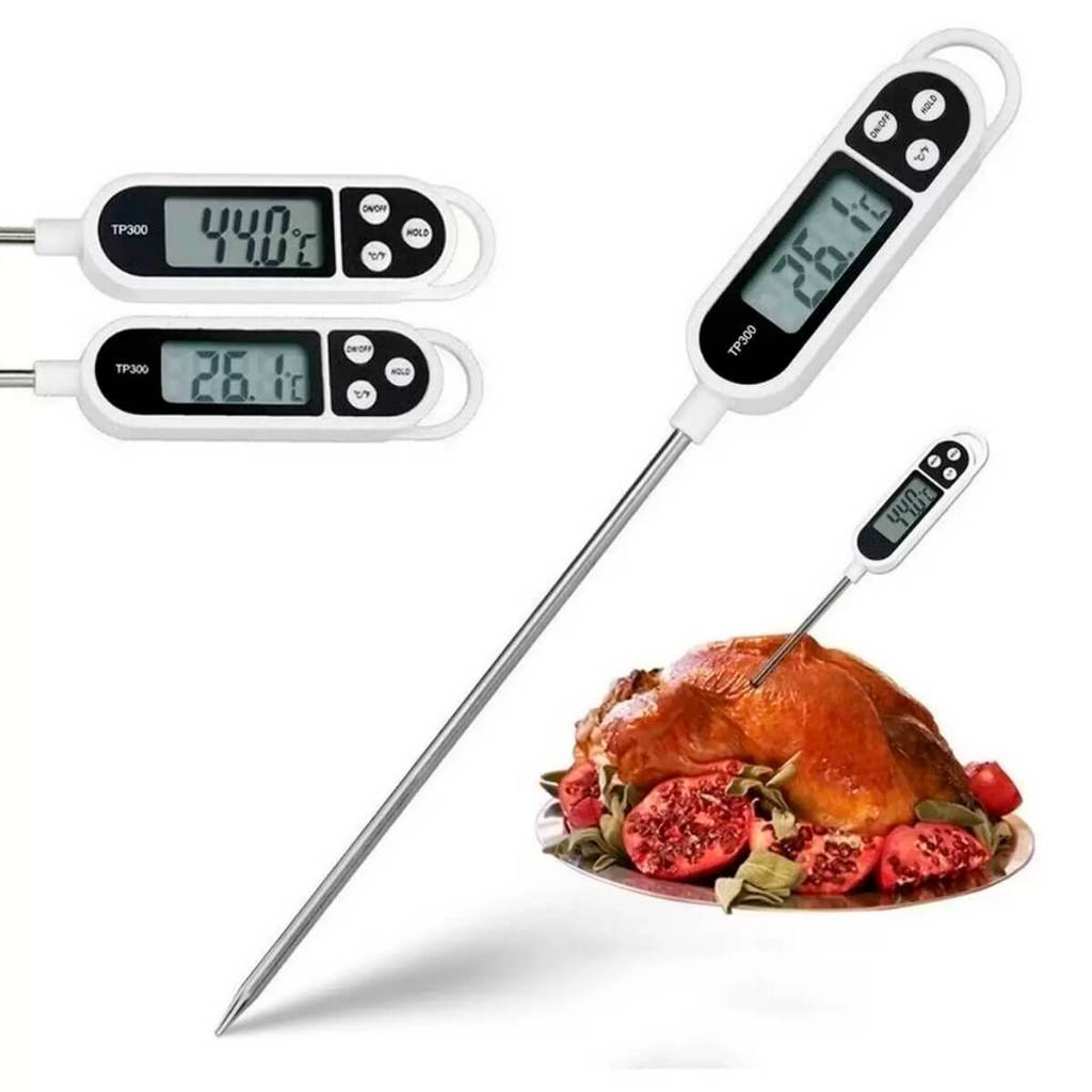 Termômetro De Cozinha Culinário Digital Espeto Alimentos | Shopee Brasil