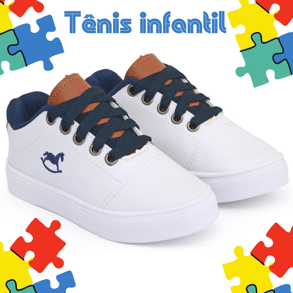 Tênis Infantil Baby Menino Criança Escolar Do 26 ao 33 Ultra Macio ...