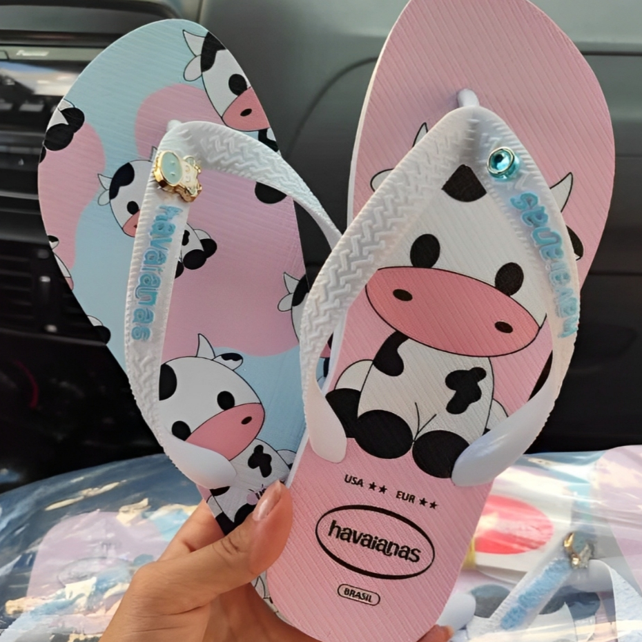 Chinelo Havaianas Feminino vaquinha personalizado Personagens 18 ao 40 ...
