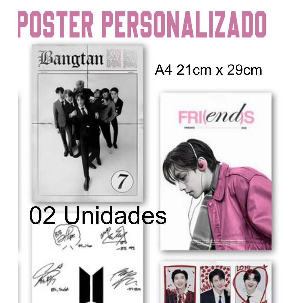 Bts Stray Kids ATEEZ Black Pink The Rose Pôster Personalizado Kpop