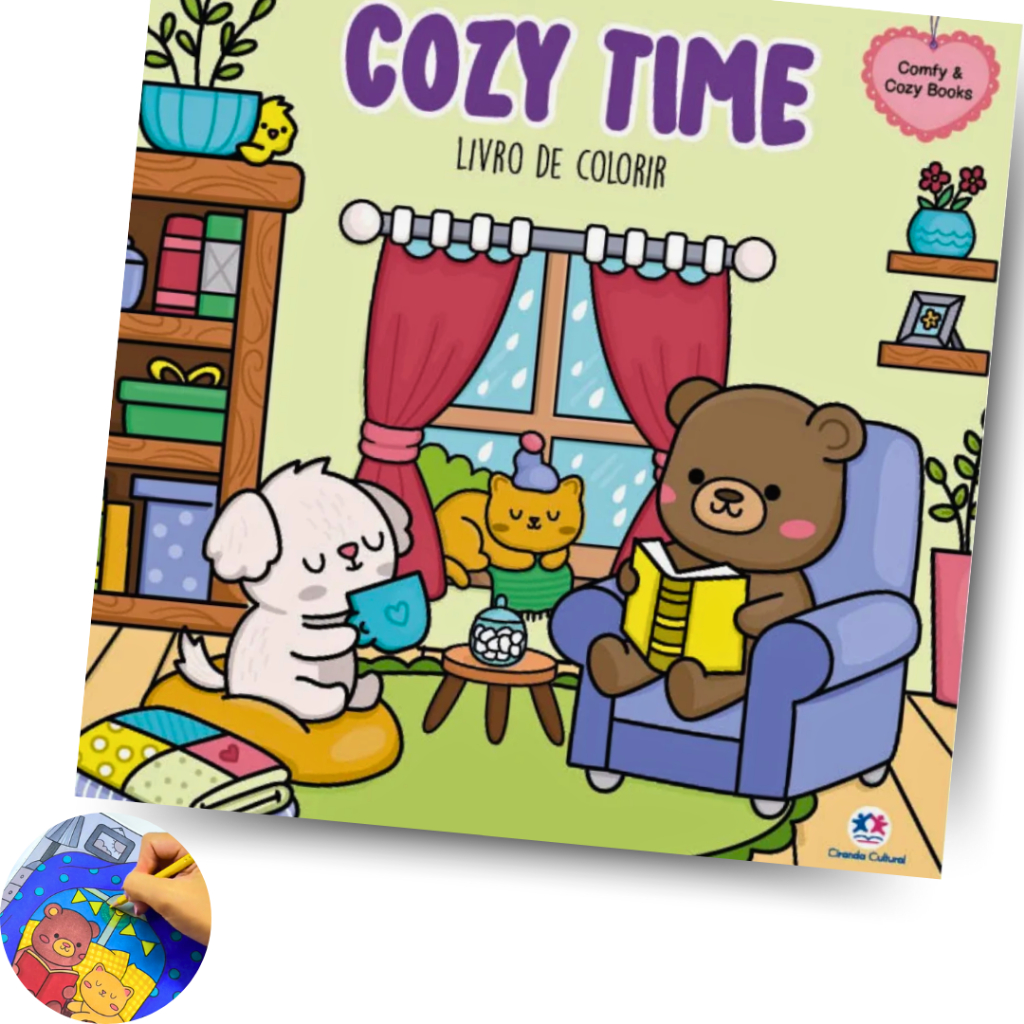 Comfy & Cozy Books - Cozy Time Livro de Colorir Criatividade Pintar ...