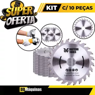 Kit 10 Discos de Serra Circular 4.3/8 X 24D - Fasterr em Oferta na Shopee