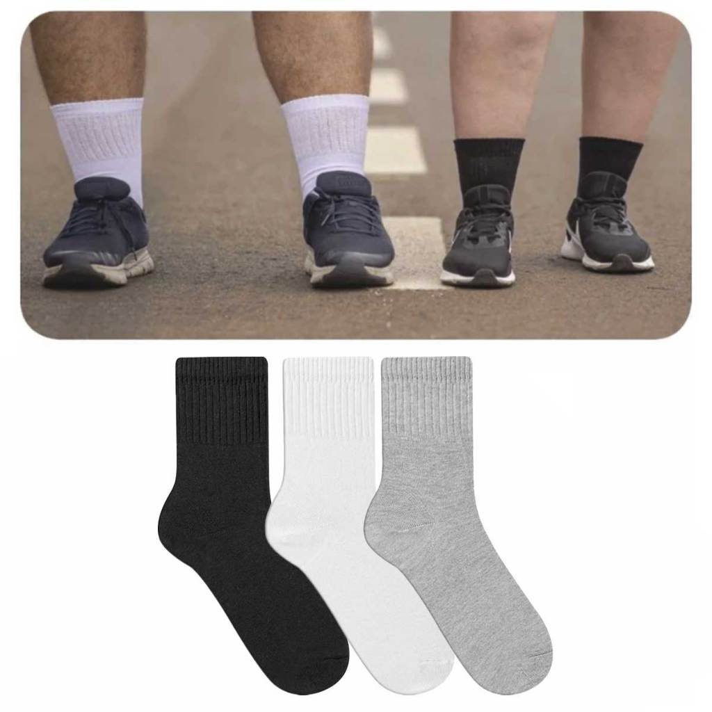 Meia Extra Grande Cano Longo Canela Larga Gorda Adulto Algodão Homem Masculino Grossas Não Aperta